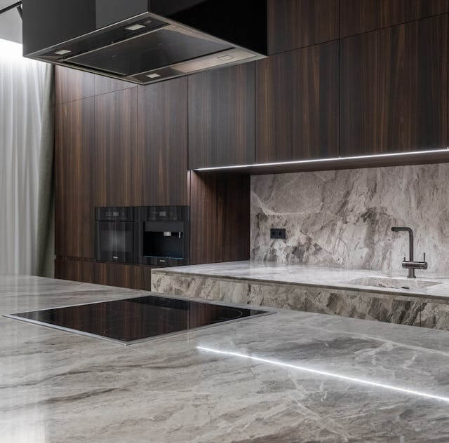 Kitchen marble countertop